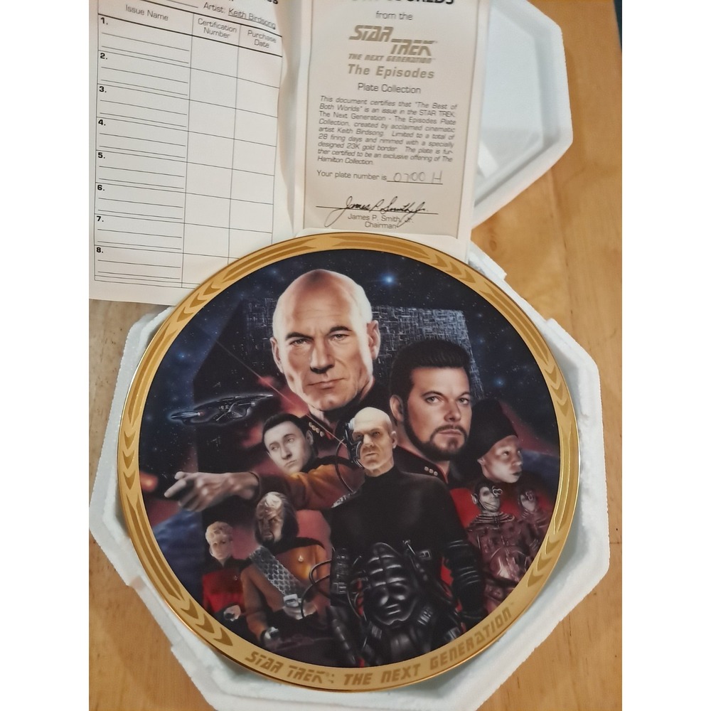 STAR TREK TNG-1994 Hamilton Collection, The Best of Both Worlds, Episodes Plate